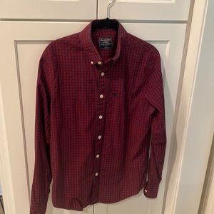 Abercrombie Mens plaid button down shirt